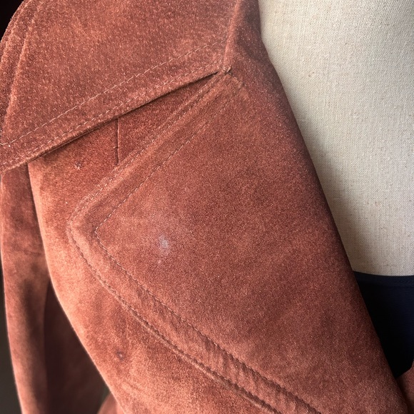 1970s Suede Wrap Coat - Picture 9 of 10
